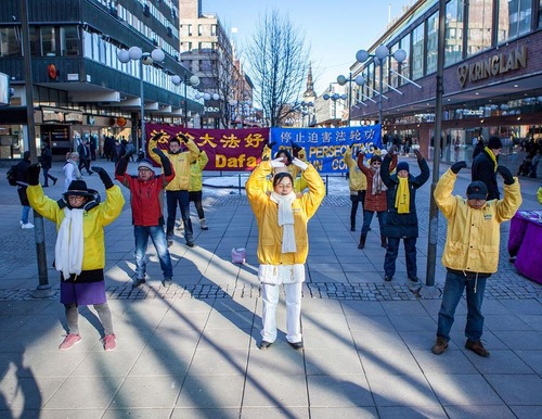 Image for article Rapat Umum Menentang Penganiayaan Falun Gong di Södertälje, Swedia