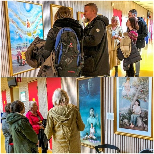 Image for article Orang Swedia Memahami Falun Dafa Melalui Pameran Seni Sejati-Baik-Sabar