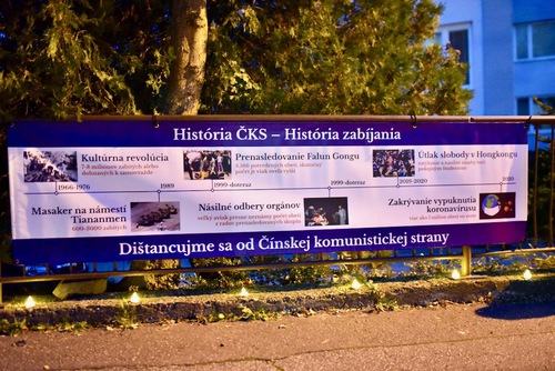 Image for article Slovakia: Aksi Damai di Depan Kedutaan Besar Tiongkok Mengenang Sejarah Mengerikan PKT dan Menghormati Para Korban