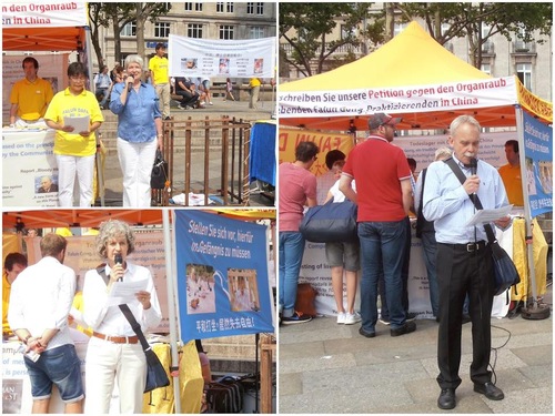Image for article Jerman: Rapat Umum Menentang Penganiayaan Falun Gong di Luar Katedral Cologne