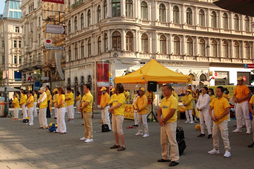 Image for article Austria: Menyerukan Keadilan bagi Falun Dafa pada Rapat Umum di Wina