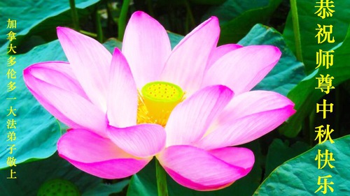 Image for article Praktisi Falun Dafa dari Kanada dengan Hormat Mengucapkan Selamat Merayakan Festival Pertengahan Musim Gugur kepada Guru Li Hongzhi (24 Ucapan)