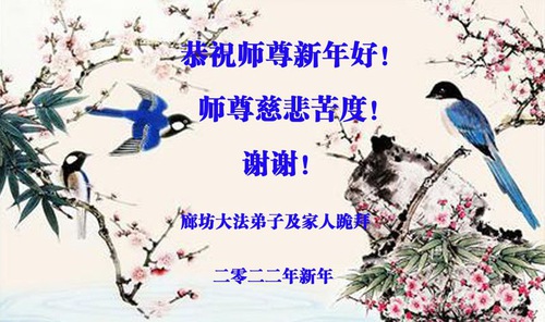 Image for article Praktisi Falun Dafa dari Kota Langfang Mengucapkan Selamat Tahun Baru kepada Guru Li Hongzhi Terhormat (25 Ucapan)