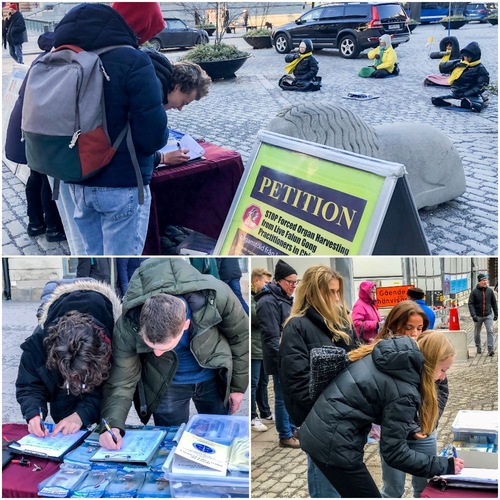 Image for article Stockholm, Swedia: Orang-Orang Berterima Kasih kepada Praktisi karena Mengungkap Penganiayaan Rezim PKT terhadap Falun Dafa