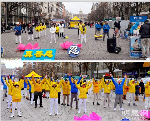 Image for article Praha: Praktisi Mengadakan Acara untuk Memperkenalkan Falun Dafa kepada Publik