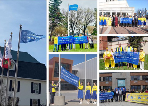 Image for article Kanada: Empat Kota Tambahan Mengadakan Upacara Pengibaran Bendera dan Penerangan untuk Hari Falun Dafa