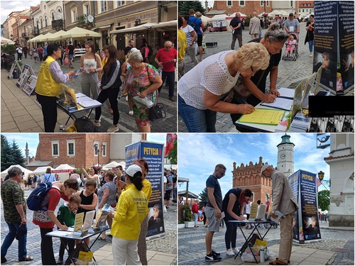 Image for article Polandia: Mempromosikan Falun Dafa di Sandomierz yang Bersejarah
