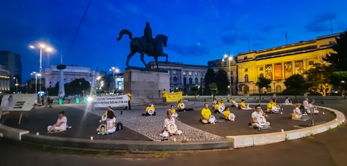 Image for article Bukares, Rumania: Kegiatan Menandai 23 Tahun Penganiayaan Falun Dafa di Tiongkok