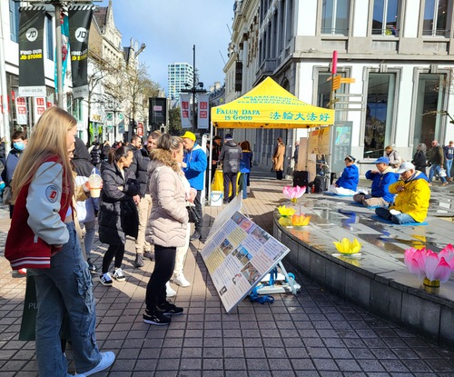 Image for article Belgia: Dukungan terhadap Prinsip Falun Dafa pada Acara di Antwerpen