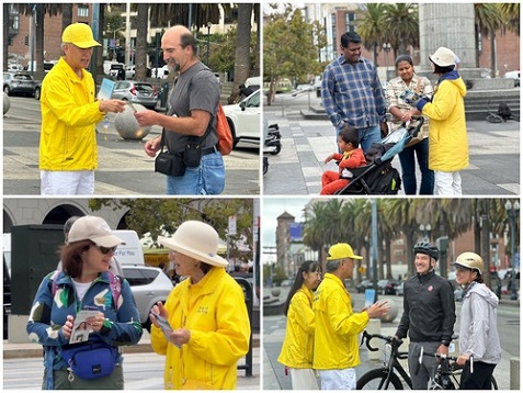 Image for article San Francisco, California: Turis Belajar tentang Falun Dafa pada Liburan Akhir Pekan