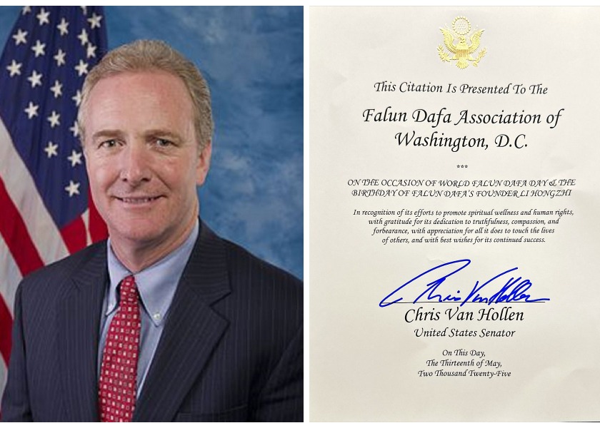 Image for article Maryland, AS: Senator Memuji Hari Falun Dafa