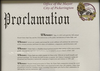 Image for article Ohio, AS: Empat Wali Kota Menerbitkan Proklamasi untuk Menghormati Hari Falun Dafa Sedunia