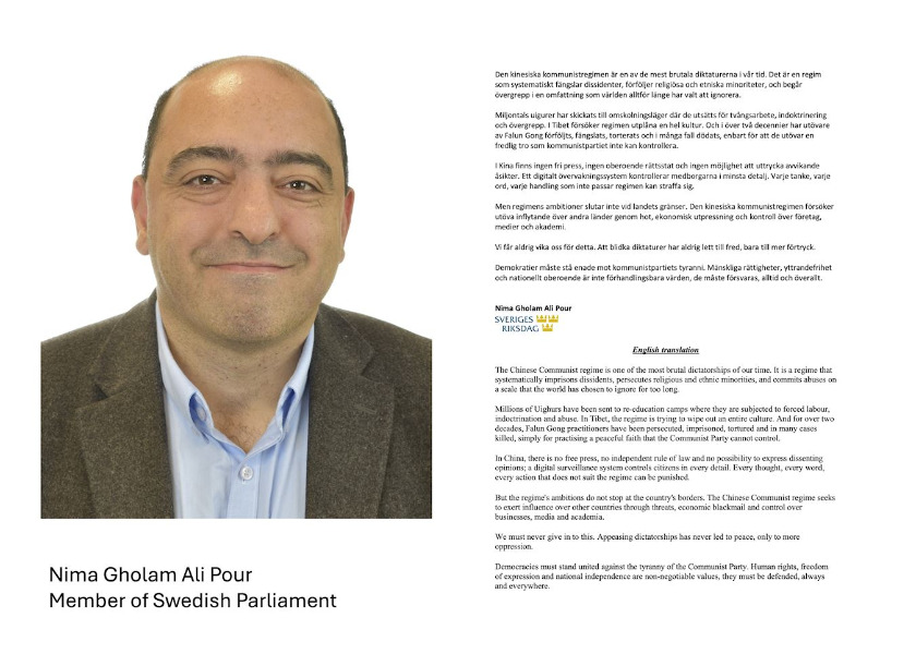 Image for article Selama 26 Tahun Melawan Penganiayaan, Politisi Swedia Terus Mendukung Falun Gong (Bagian 1)