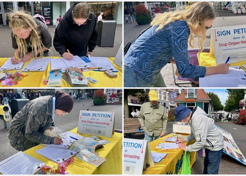 Image for article Belanda: Wisatawan di Zaandam Mempelajari Informasi Falun Dafa