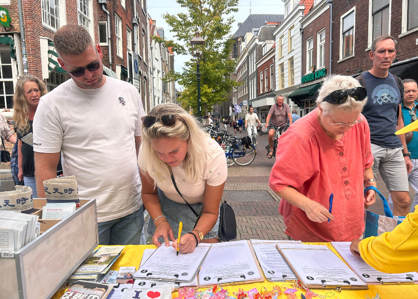 Image for article Belanda: Dukungan Publik untuk Falun Dafa di Delft