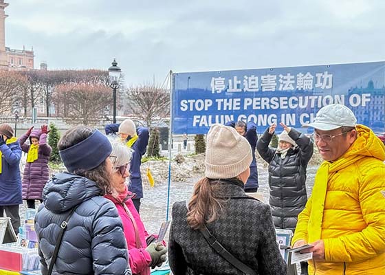 Image for article Praktisi Falun Dafa Swedia Meningkatkan Kesadaran tentang Penganiayaan di Tahun Baru
